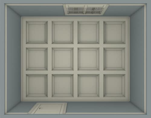 how to install a coffered ceiling