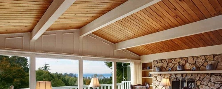 Smooth White Faux Wood Ceiling Beams