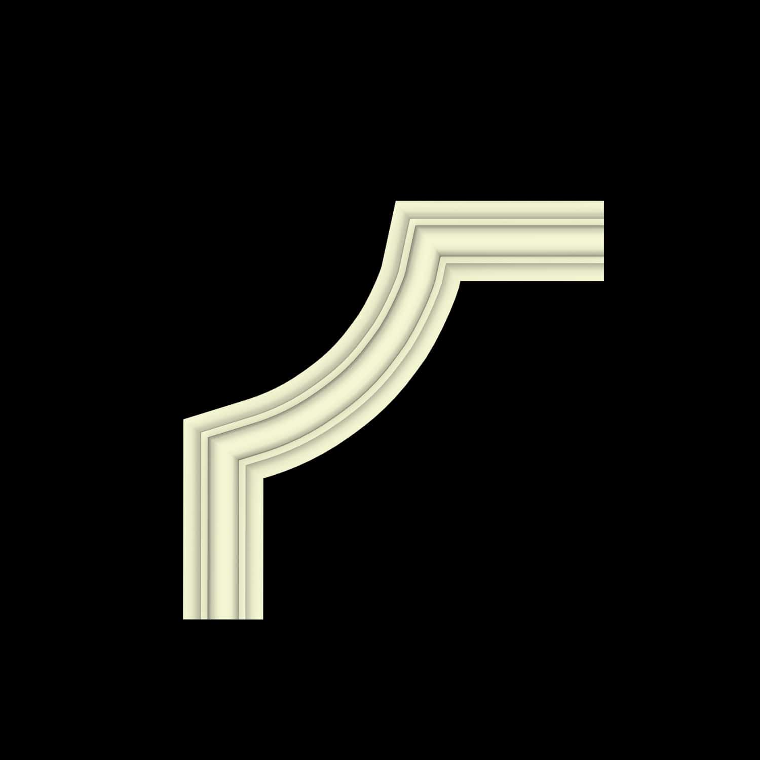 Ceiling Moldings & Trim 6" Radius Corners 2 1/4" Panel Molding