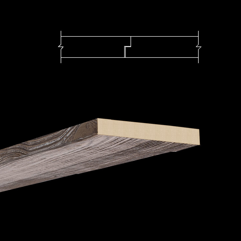 Faux Wood Ceiling & Wall Plank - Sandblasted - Dark Walnut - Shiplap