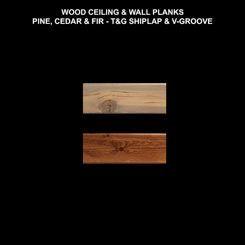 DOUGLAS FIR, CEDAR, HICKORY, MDF, PINE & OAK - T&G - SAMPLE KITS