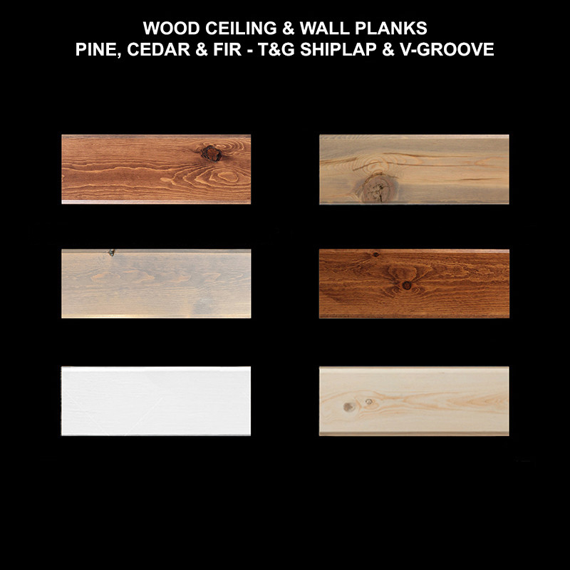 DOUGLAS FIR, CEDAR, HICKORY, MDF, PINE & OAK - T&G - SAMPLE KITS