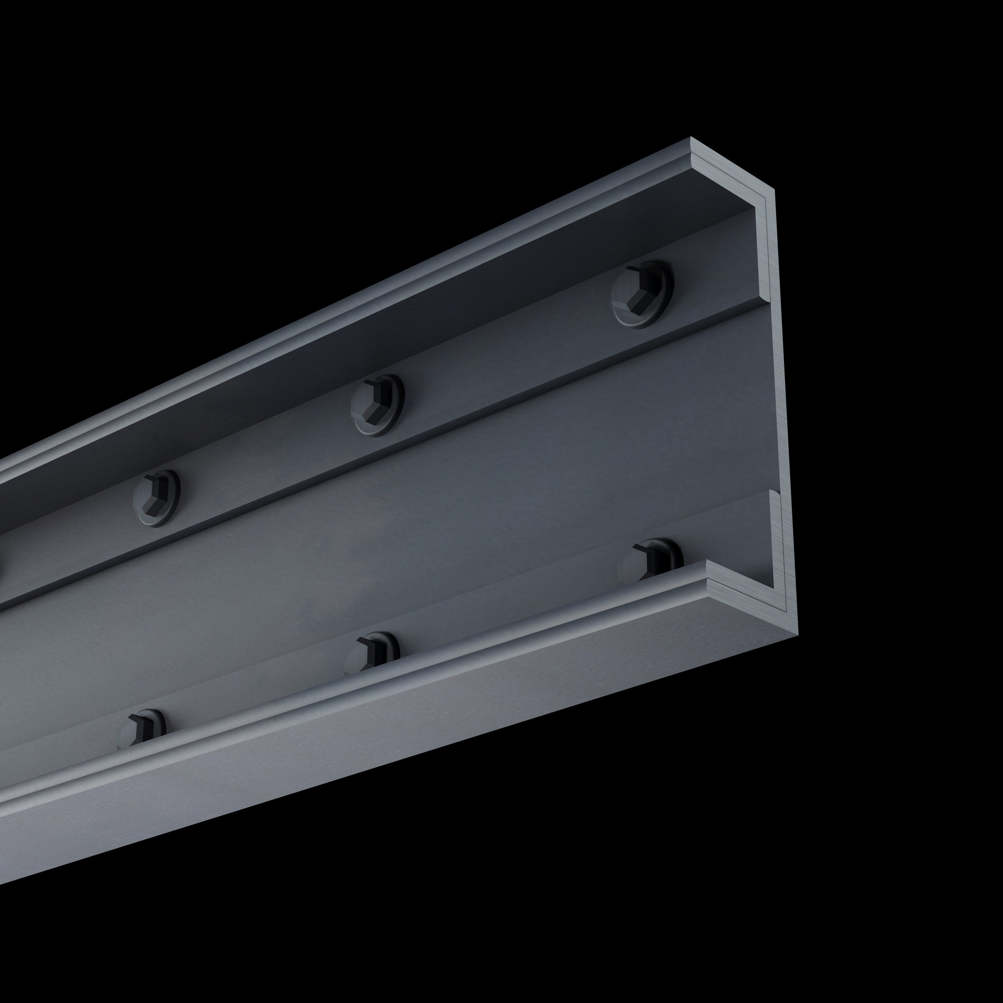 Straight Flange Faux Steel C-Channel Beams | Imitation Steel